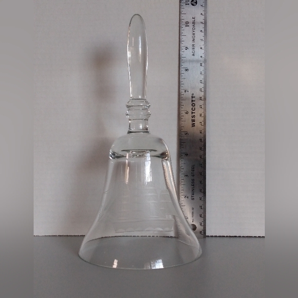 Glass Sailboat Bell 10 Inch Tall - Picture 6 of 7